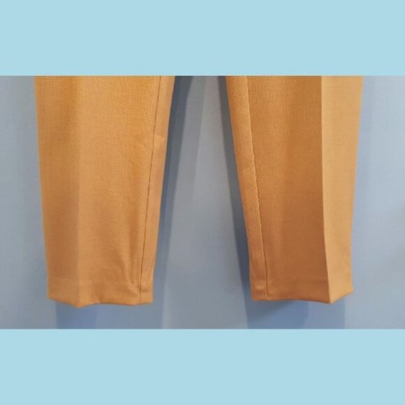 Chicos Slim Tapered Ankle Pants Mustard Yellow Cropped Trousers Womens Size XS - Picture 6 of 10